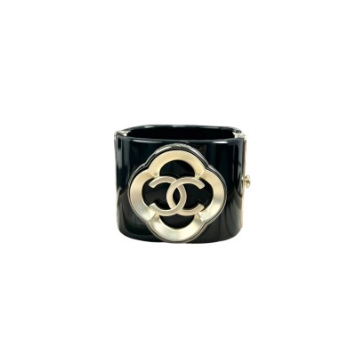CHANEL LETTER C WIDE BANGLE BRACELETS FOR 